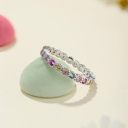 [Windsor Jewelry]Exquisite Colorful Round Cut Party Ring