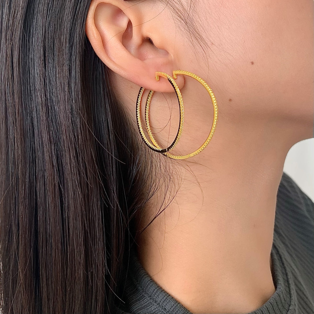 [Windsor Jewelry]Popular Large Hoop Earrings