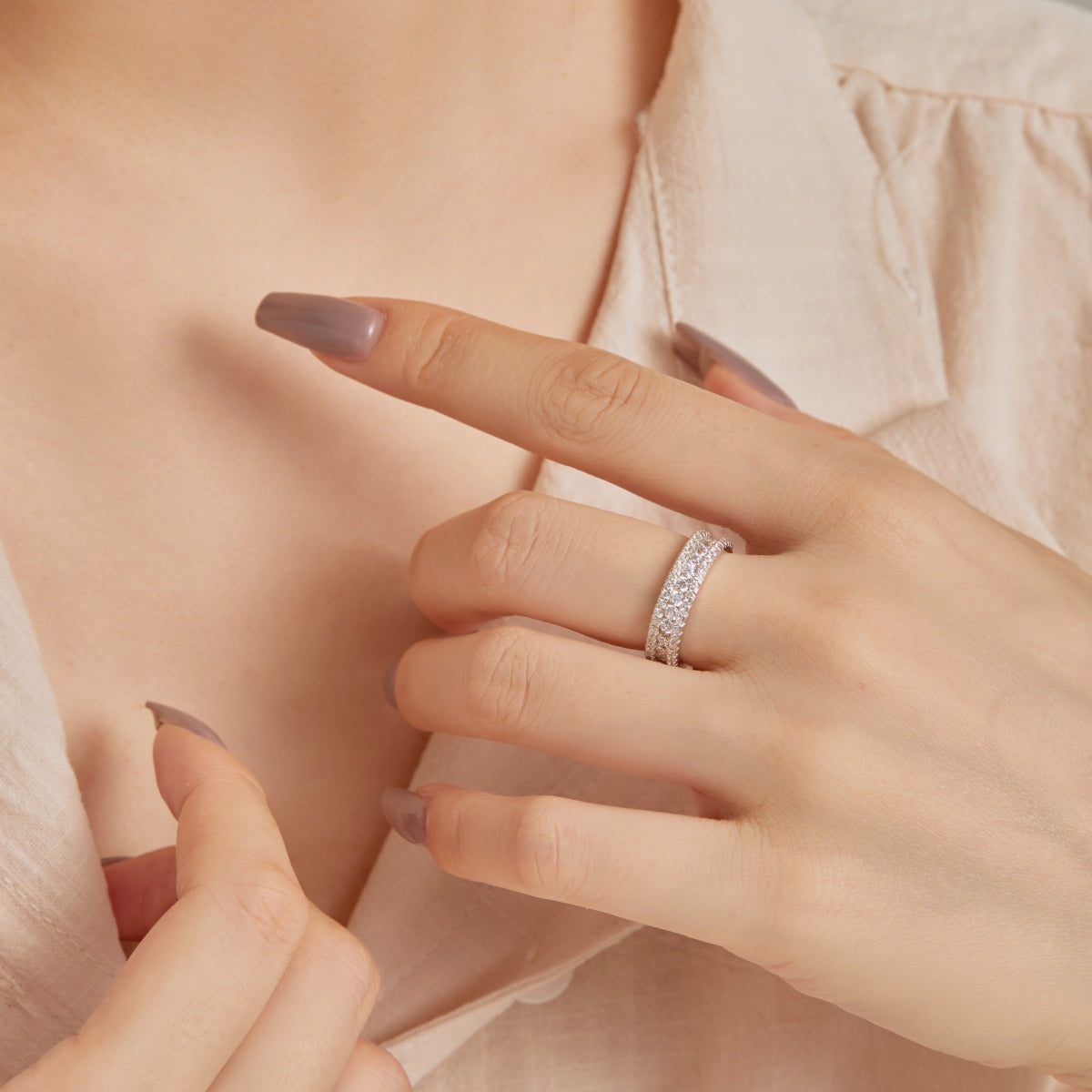 [Windsor Jewelry]Delicate Colorful Round Cut Daily Ring