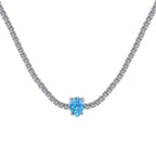 [Tonmkive Jewelry]1.0 carat Unique Pear Cut Tennis Necklace