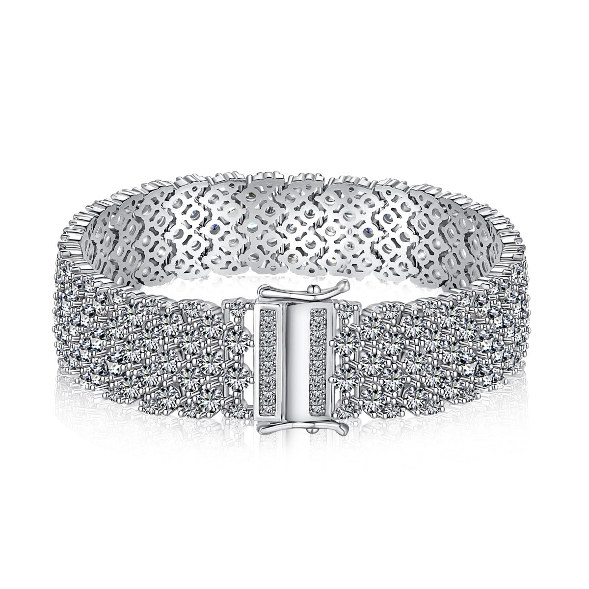 [Windsor Jewelry]Ornate Elegant Round Cut Party Bracelet