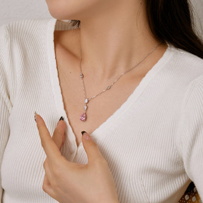 [Windsor Jewelry]Dazzling Pear Cut Necklace