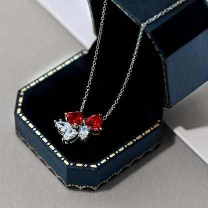[Windsor Jewelry]Dainty Red Heart Necklace