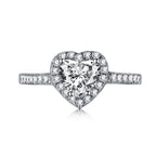 [Tonmkive Jewelry]Eternity Splashy Romantic Heart Shape Lover Ring