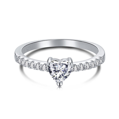 [Windsor Jewelry]0.5 Carat CaratEternity Charming Heart Shape Lover Ring