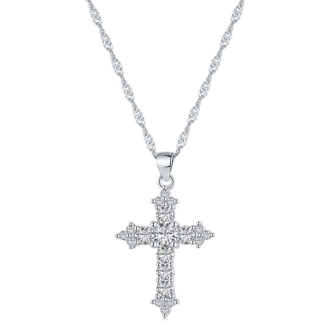 [Windsor Jewelry]Delicate Cross Shape Necklace