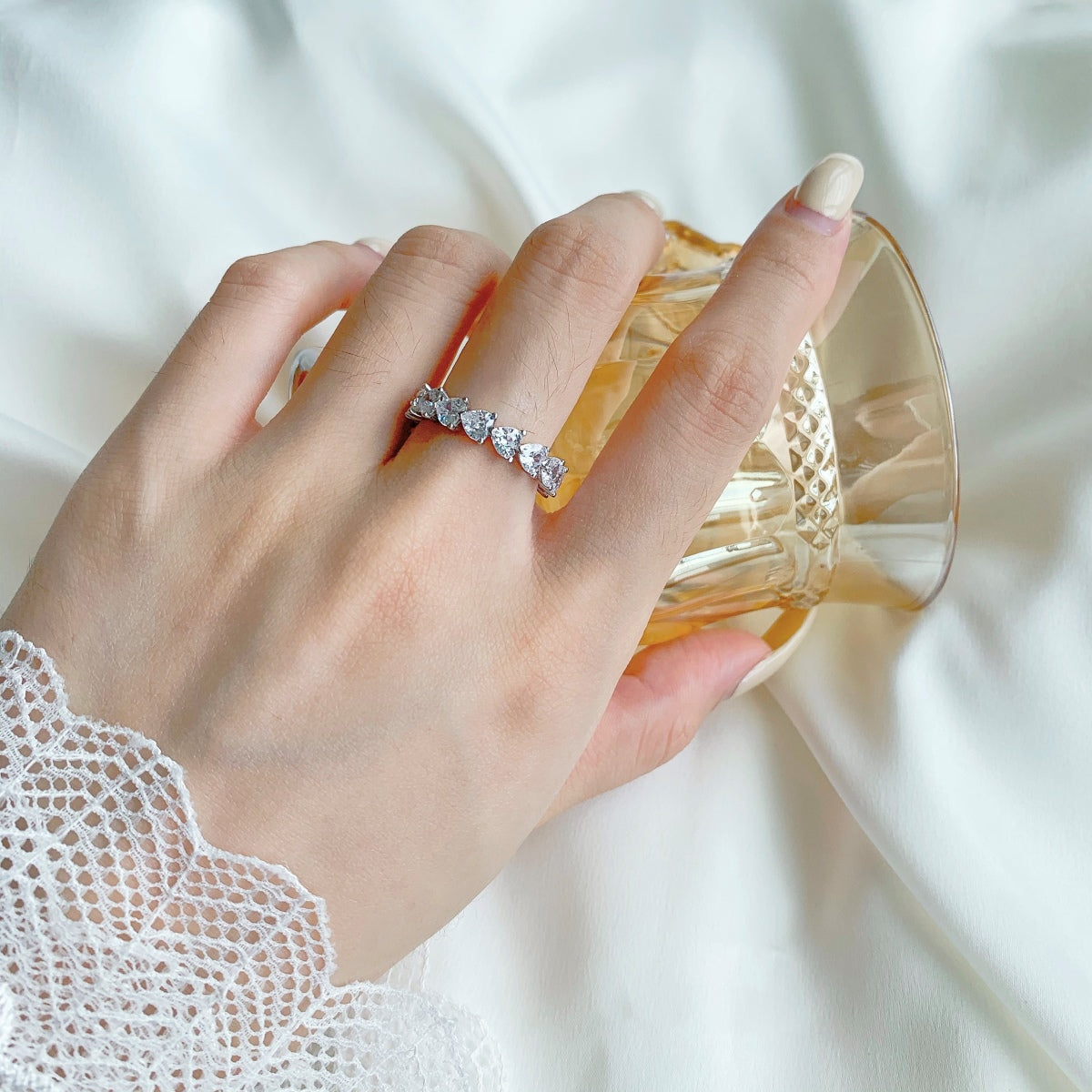 [Windsor Jewelry]0.25 Carat Radiant Romance Heart Cut Lover Ring
