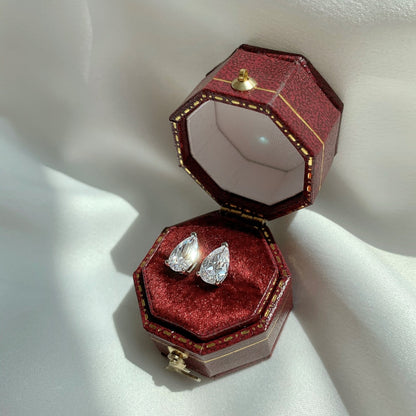 [Windsor Jewelry]Ornate Water Drop Shape Earrings