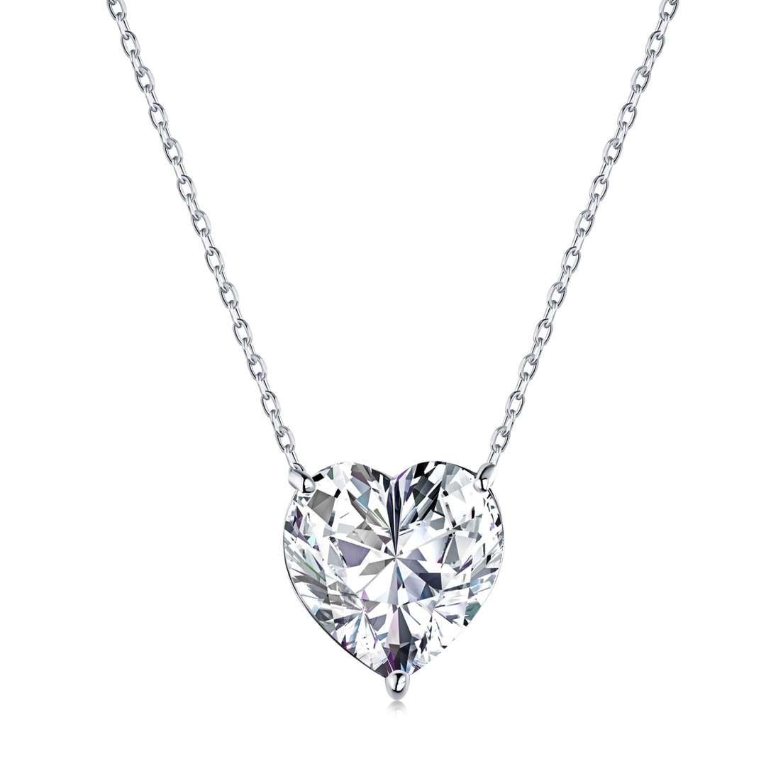[Windsor Jewelry]6.0 carat Radiant Heart Shape Necklace