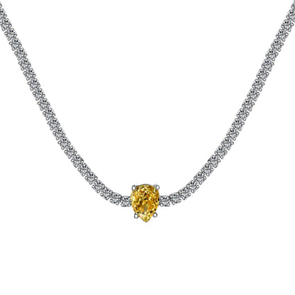 [Windsor Jewelry]1.0 carat Unique Pear Cut Tennis Necklace