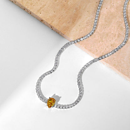 [Windsor Jewelry]1.0 carat Unique Pear Cut Tennis Necklace
