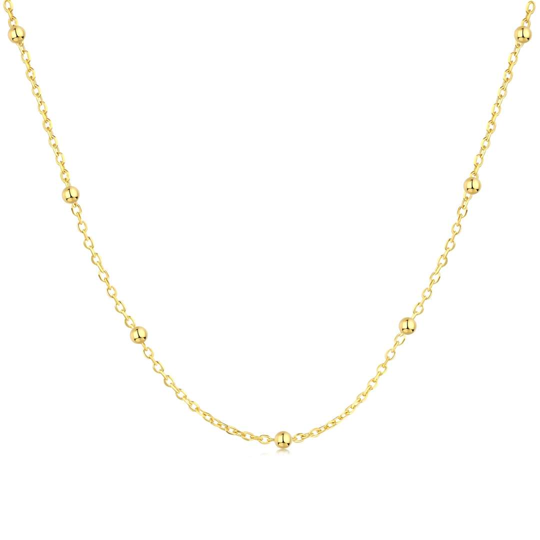 [Windsor Jewelry]Small Bead Clavicle Chain Simple Necklace