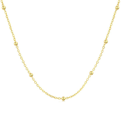 [Windsor Jewelry]Small Bead Clavicle Chain Simple Necklace