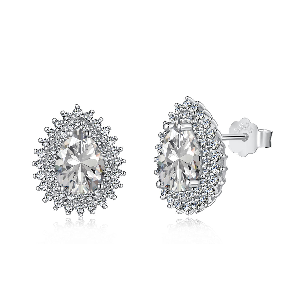 [Windsor Jewelry]Delicate Gorgeous Pear Cut Daily Earrings