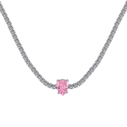 [Windsor Jewelry]1.0 carat Unique Pear Cut Tennis Necklace