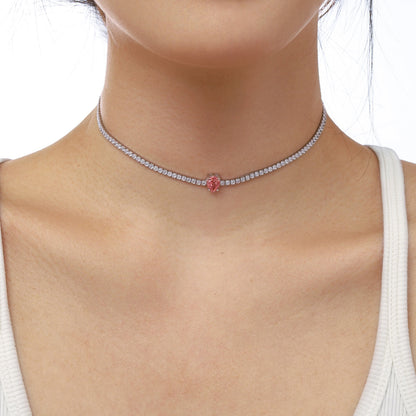 [Windsor Jewelry]1.0 carat Unique Pear Cut Tennis Necklace
