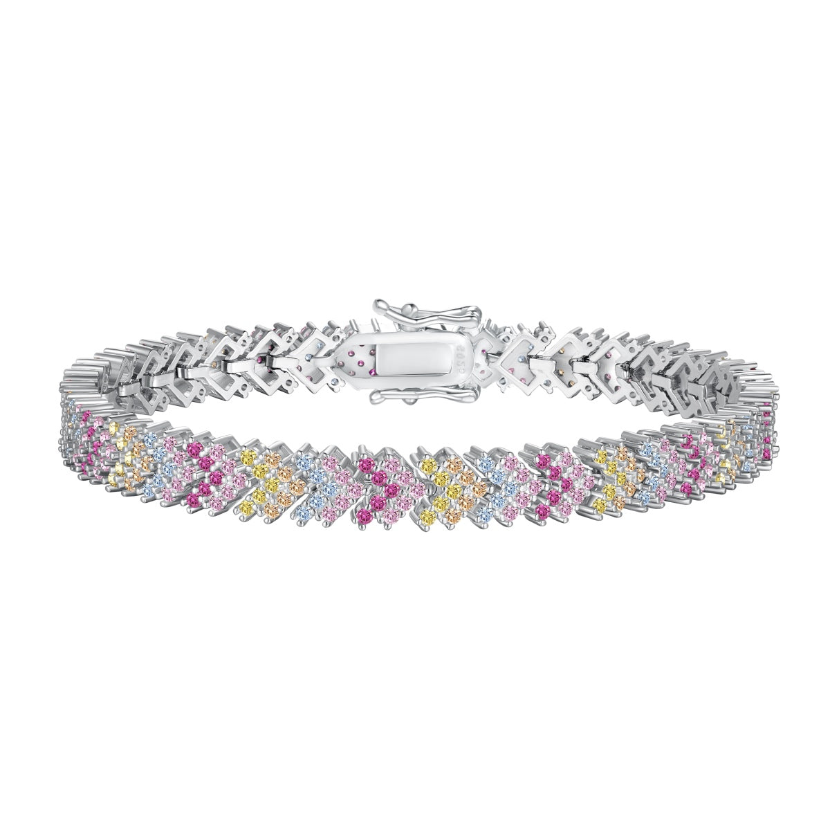 [Windsor Jewelry]Ornate Sparkling Round Cut Party Bracelet