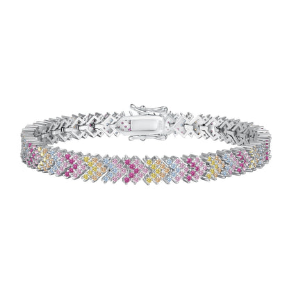 [Windsor Jewelry]Ornate Sparkling Round Cut Party Bracelet