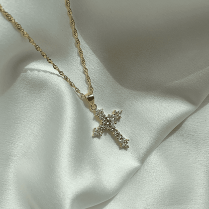 [Windsor Jewelry]Delicate Cross Shape Necklace