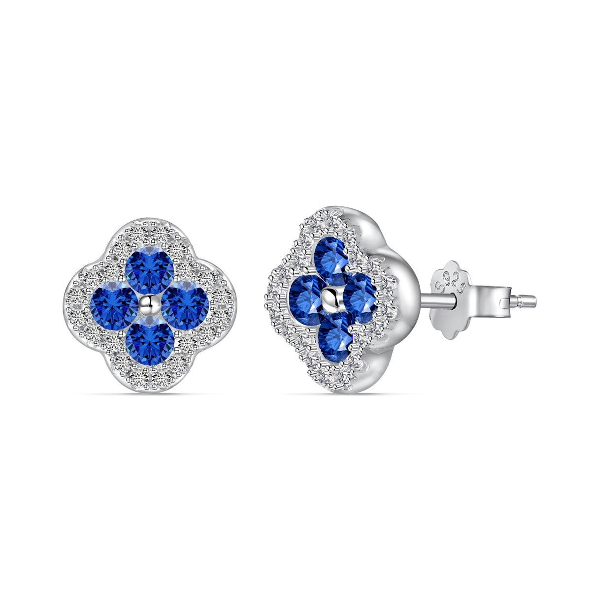 [Windsor Jewelry]Four-Leaf Clover Flower Shaped Earrings