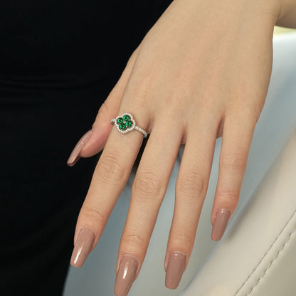 [Windsor Jewelry]Four Leaf Clover Flower Design Ring
