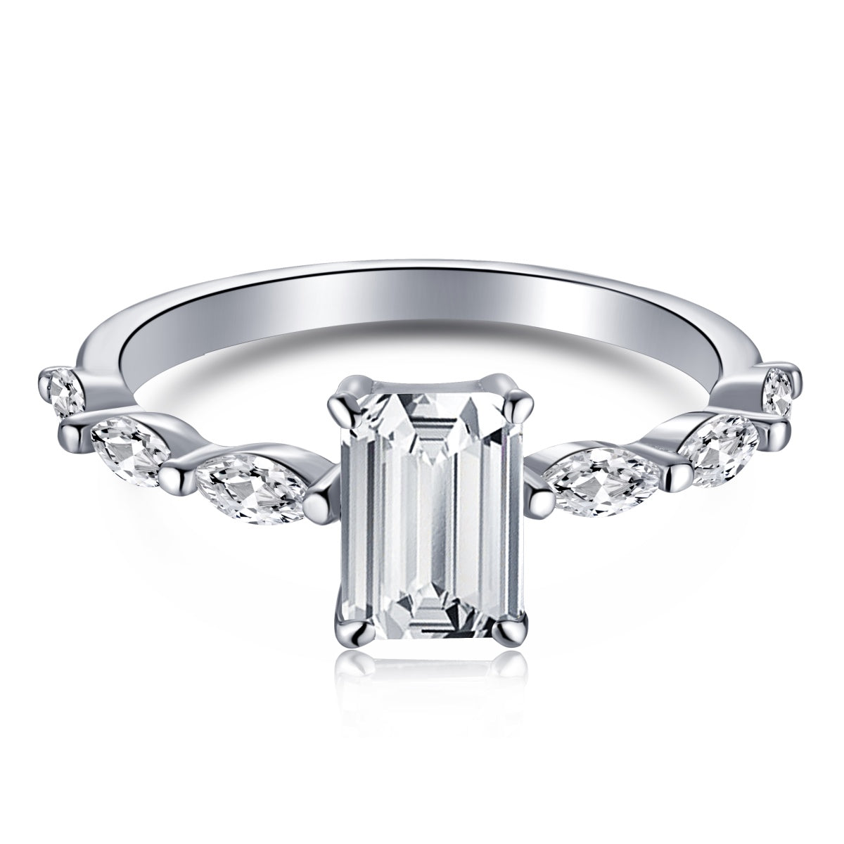 [Windsor Jewelry]1.0 Carat Dainty Resplendent Radiant Cut Daily Ring