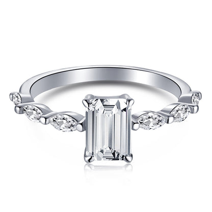 [Windsor Jewelry]1.0 Carat Dainty Resplendent Radiant Cut Daily Ring