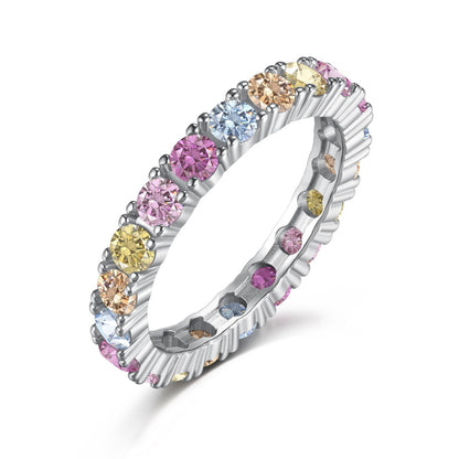[Windsor Jewelry]Dazzling Lustrous Round Cut Tennis Ring