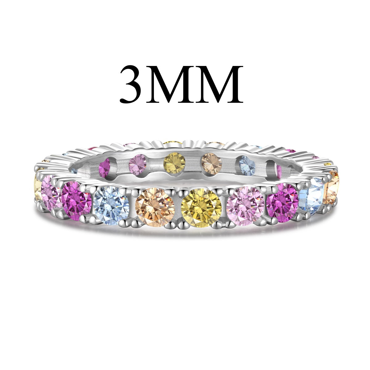[Windsor Jewelry]Dazzling Lustrous Round Cut Tennis Ring