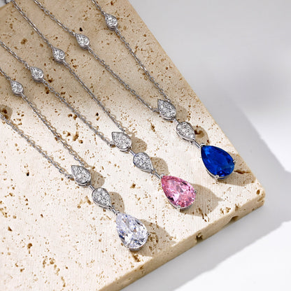 [Windsor Jewelry]Dazzling Pear Cut Necklace