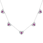 [Tonmkive Jewelry]Sparkling Five Heart Necklace