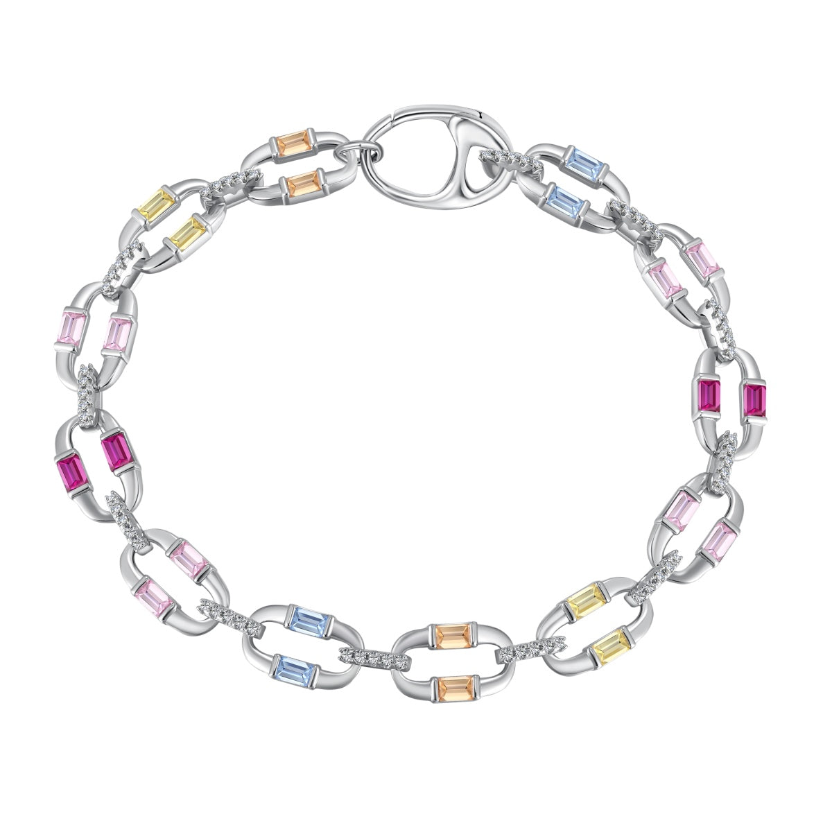 [Windsor Jewelry]Dazzling Colorful Daily Bracelet