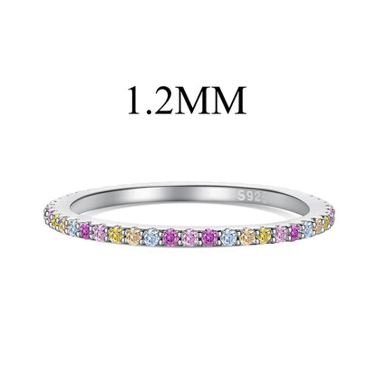 [Windsor Jewelry]Ornate Colorful Round Cut Tennis Ring