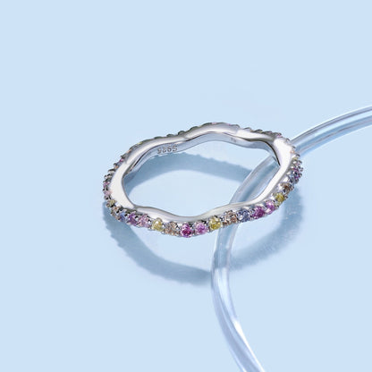 [Windsor Jewelry]Dainty Colorful Round Cut Party Ring