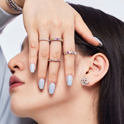 [Windsor Jewelry]Unique Scintillating Round Cut Daily Ring