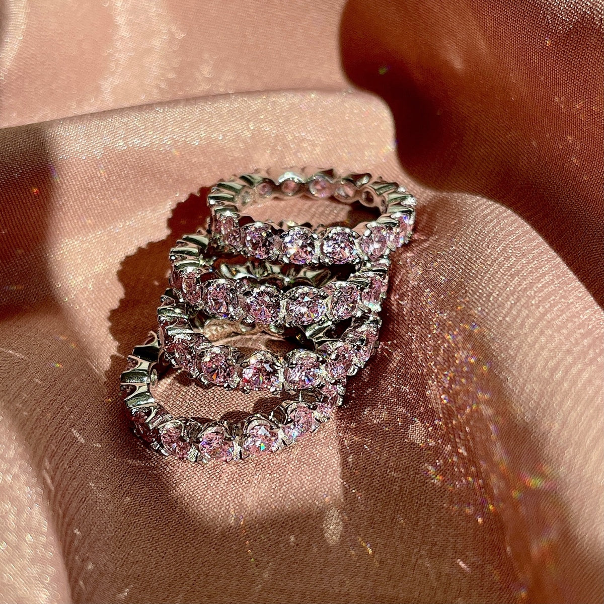 [Windsor Jewelry]Eternity Round Cut Tennis Ring