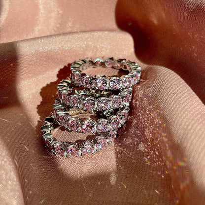 [Windsor Jewelry]Eternity Round Cut Tennis Ring