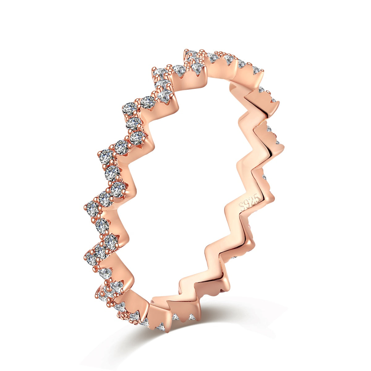 [Windsor Jewelry]Delicate Enchanting Wave Shape Daily Ring