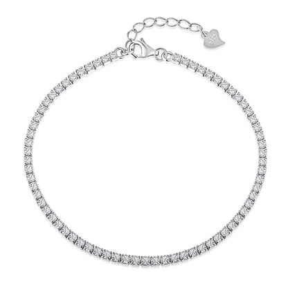 [Windsor Jewelry]Radiant Shinning Princess Cut Tennis Bracelet