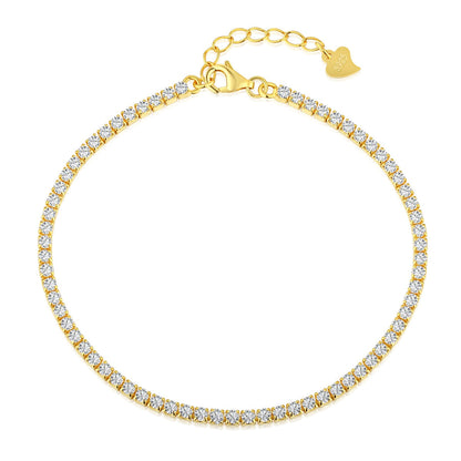 [Windsor Jewelry]Radiant Shinning Princess Cut Tennis Bracelet