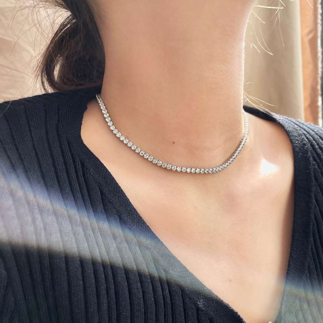 [Windsor Jewelry]Elegant Tennis Chain Necklace