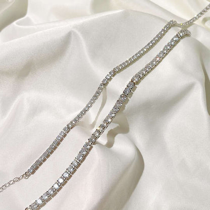 [Windsor Jewelry]Elegant Tennis Chain Necklace