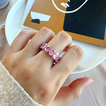 [Windsor Jewelry]Dainty Elongated Cushion Cut Tennis Ring