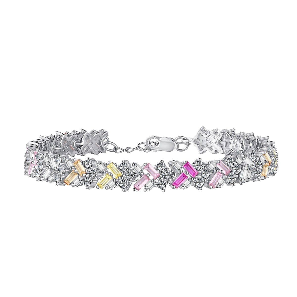 [Windsor Jewelry]Dazzling Unique Multi Shape Daily Bracelet
