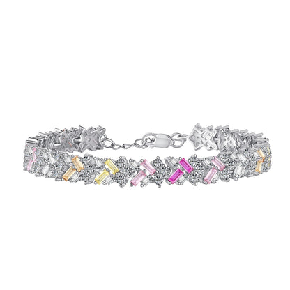 [Windsor Jewelry]Dazzling Unique Multi Shape Daily Bracelet