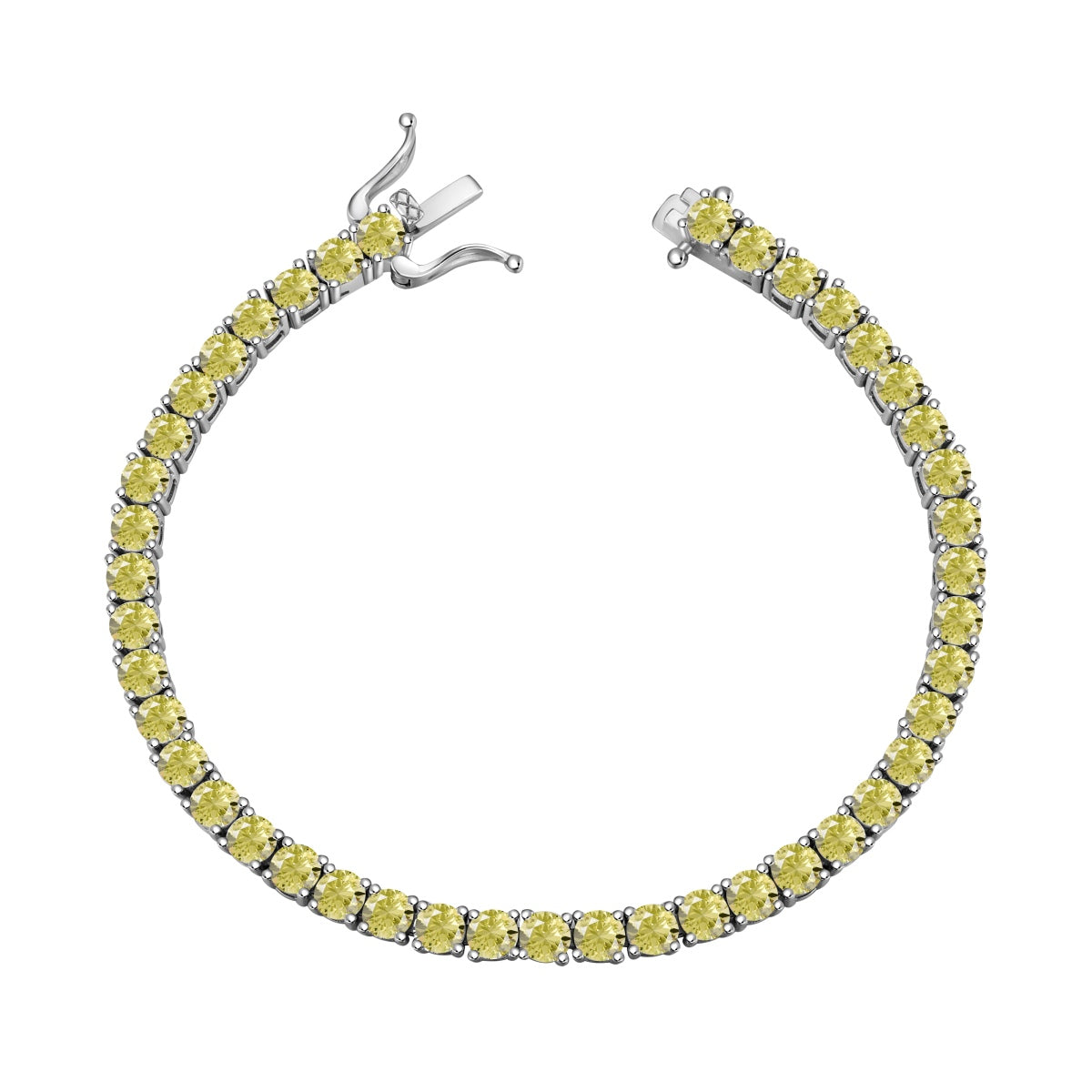 [Windsor Jewelry]Ornate Dazzling Round Cut Tennis Bracelet