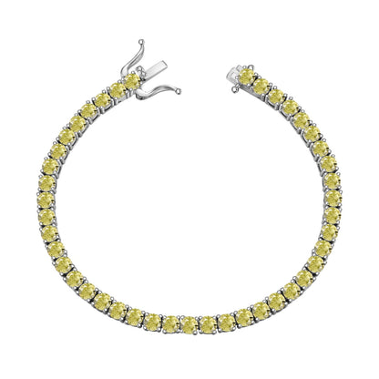 [Windsor Jewelry]Ornate Dazzling Round Cut Tennis Bracelet