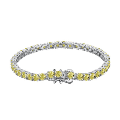 [Windsor Jewelry]Ornate Dazzling Round Cut Tennis Bracelet