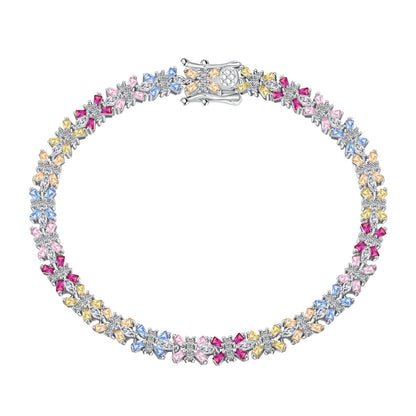 [Windsor Jewelry]Radiant Colorful Emerald Cut Party Bracelet