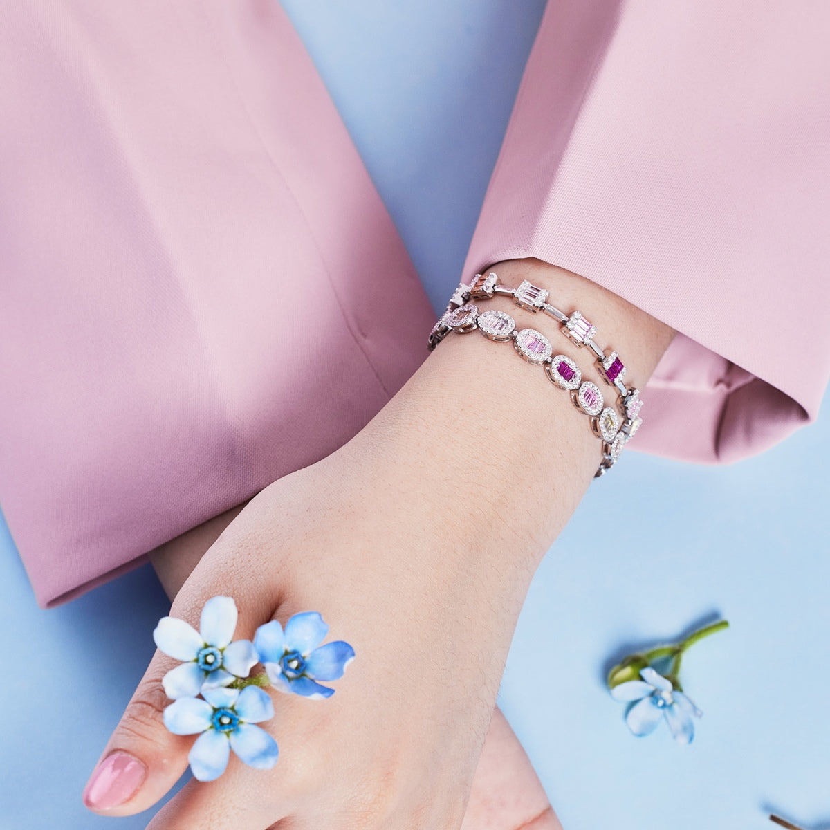 [Windsor Jewelry]Dainty Charming Emerald Cut Daily Bracelet